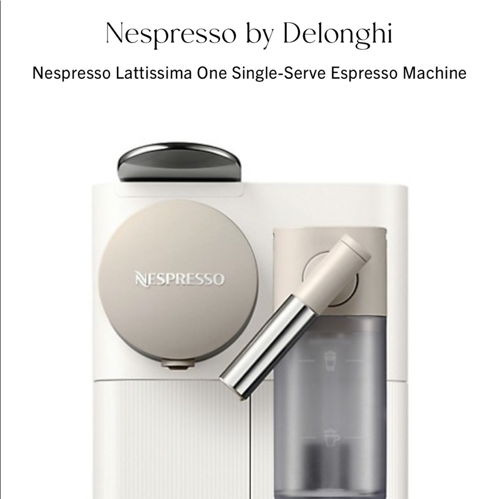 Nespresso Lattissima One Espresso Machine White